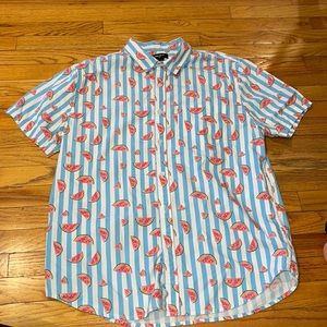 Forever 21 Watermelon Button Down Shirt